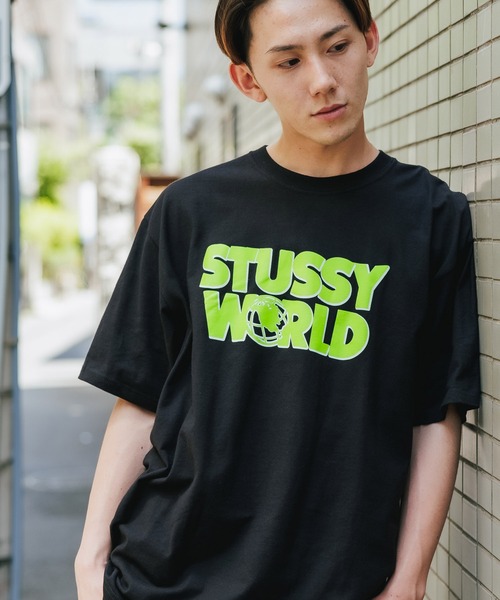 STUSSY(ステューシー)の「STUSSY/ステューシー STUSSY WORLD TEE 半袖Tシャツ(Tシャツ/カットソー・メンズ・ネイビー/ブラック・M/L/XL)」の2枚目の写真