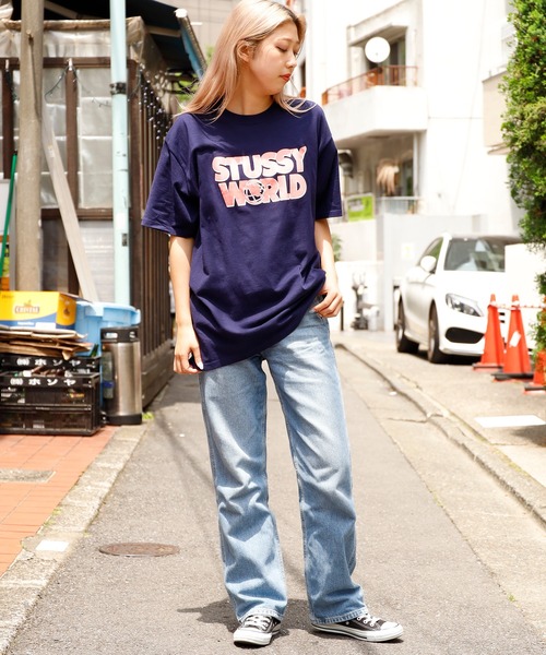 STUSSY(ステューシー)の「STUSSY/ステューシー STUSSY WORLD TEE 半袖Tシャツ(Tシャツ/カットソー・メンズ・ネイビー/ブラック・M/L/XL)」の21枚目の写真