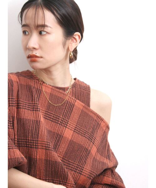 Ungrid(アングリッド)の「チェックボリュームブラウス(シャツ/ブラウス・レディース・ブラック/ダークオレンジ・FREE)」の18枚目の写真