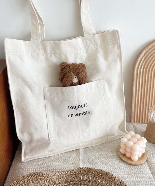 AS KNOW AS plus(アズノゥアズプラス)の「♪もっと一緒にトートバッグ(トートバッグ・レディース・ホワイト系その他/ホワイト系その他2/グレー系その他/ブラウン系その他/ベージュ系その他/ブルー系その他/ブルー系その他2/ピンク系その他/ホワイト系その他3/ホワイト×ブラック/ブラウン系その他2/ブラウン系その他3/その他/ホワイト系その他4/ホワイト系その他5/ホワイト系その他6/ブラック系その他・FREE)」の10枚目の写真