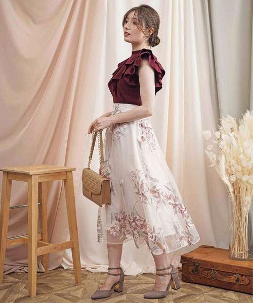 NOELA（ノエラ）の「ハイネックフリルニット（ニット/セーター・レディース・ブラック/オフホワイト/ボルドー・フリー）」の20枚目の写真