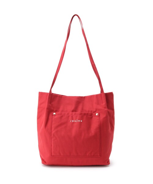 SHOO・LA・RUE（シューラルー）の「◆細ハンドルキャンバストート（トートバッグ・レディース・オレンジ/グレー系4/アイボリー系4・00）」の3枚目の写真