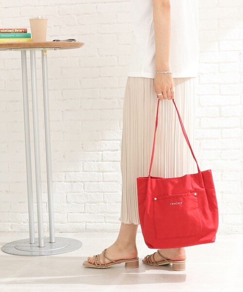 SHOO・LA・RUE（シューラルー）の「◆細ハンドルキャンバストート（トートバッグ・レディース・オレンジ/グレー系4/アイボリー系4・00）」の16枚目の写真