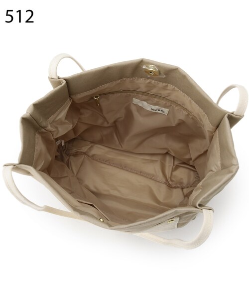 SHOO・LA・RUE（シューラルー）の「◆細ハンドルキャンバストート（トートバッグ・レディース・オレンジ/グレー系4/アイボリー系4・00）」の14枚目の写真