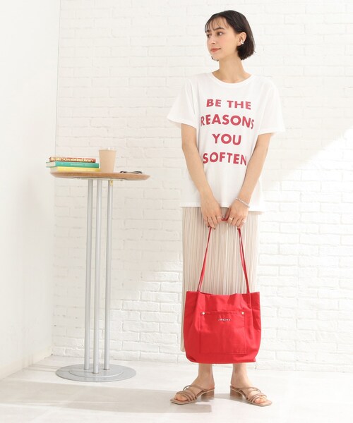 SHOO・LA・RUE（シューラルー）の「◆細ハンドルキャンバストート（トートバッグ・レディース・オレンジ/グレー系4/アイボリー系4・00）」の13枚目の写真