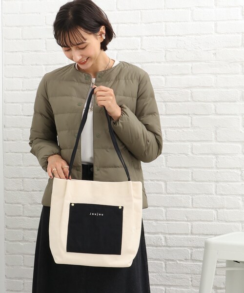 SHOO・LA・RUE（シューラルー）の「◆細ハンドルキャンバストート（トートバッグ・レディース・オレンジ/グレー系4/アイボリー系4・00）」の15枚目の写真