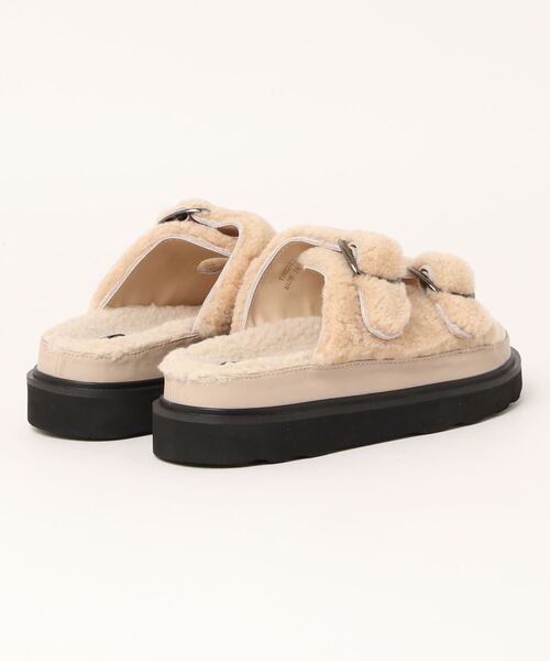 ground green store(グラウンドグリーンストア)の「MOHI / 1902432 / ダブルベルトファーサンダル(サンダル・レディース・ブラック/アイボリー・38/39/37/36/35)」の5枚目の写真