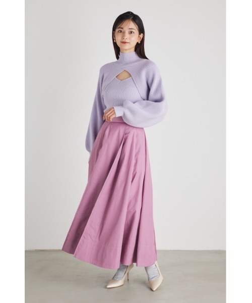 rienda（リエンダ）の「シャドーフラワーフレアスカート（スカート・レディース・パープル/グリーン系その他/ベージュ系その他/ブラック系その他/グリーン・MEDIUM/SMALL）」の12枚目の写真