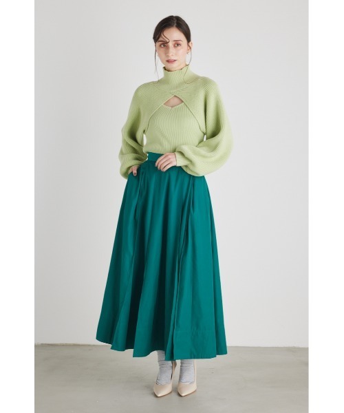 rienda（リエンダ）の「シャドーフラワーフレアスカート（スカート・レディース・パープル/グリーン系その他/ベージュ系その他/ブラック系その他/グリーン・MEDIUM/SMALL）」の17枚目の写真