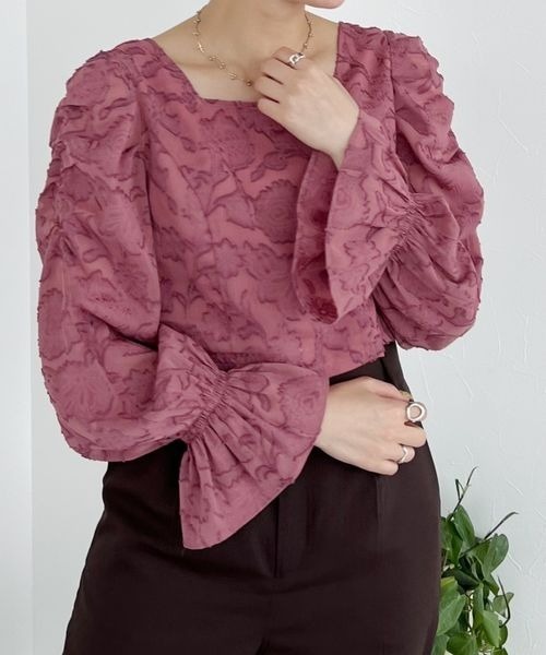 mysty woman（ミスティウーマン）の「袖コンジャガードブラウス 166492