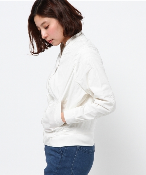 WHO'S WHO gallery（フーズフーギャラリー）の「フルジップブルゾン（ブルゾン・レディース・カーキ/ネイビー/ホワイト・FREE）」の13枚目の写真