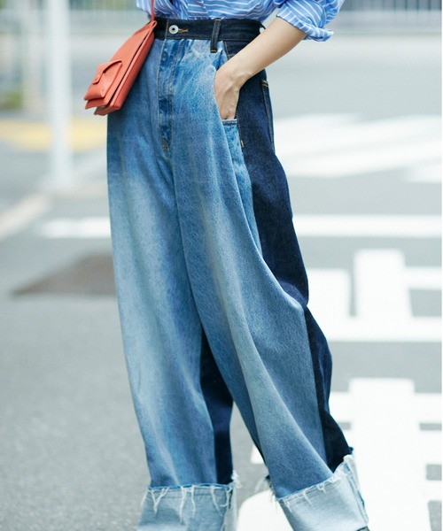 mici(ミチ)の「(mici)ボリュームデニムパンツ(デニムパンツ・レディース・ネイビー/ホワイト系その他・SMALL/MEDIUM)」の22枚目の写真