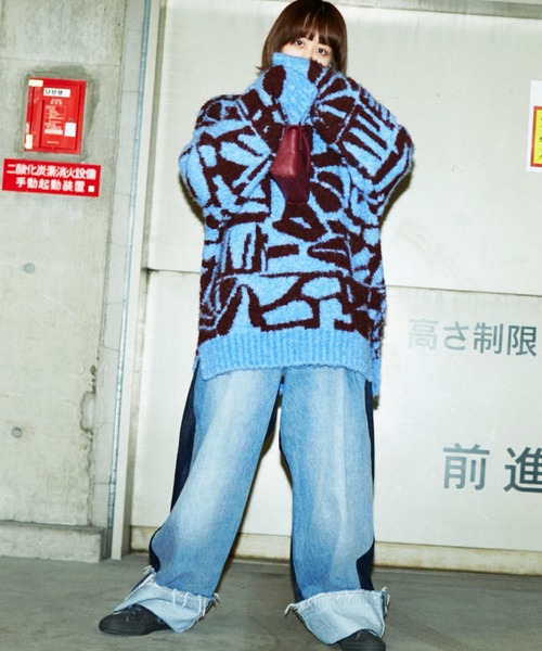 mici(ミチ)の「(mici)ボリュームデニムパンツ(デニムパンツ・レディース・ネイビー/ホワイト系その他・SMALL/MEDIUM)」の21枚目の写真