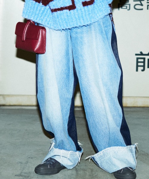 mici(ミチ)の「(mici)ボリュームデニムパンツ(デニムパンツ・レディース・ネイビー/ホワイト系その他・SMALL/MEDIUM)」の17枚目の写真