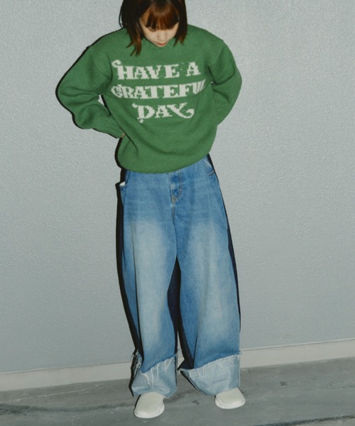 mici(ミチ)の「(mici)ボリュームデニムパンツ(デニムパンツ・レディース・ネイビー/ホワイト系その他・SMALL/MEDIUM)」の16枚目の写真