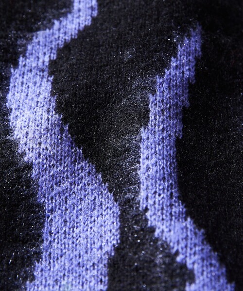 FREAK'S STORE（フリークスストア）の「WEB限定 別注 ビッグシルエット モヘヤタッチ クルーネック シャギーニット/レオパード/チェッカー（ニット/セーター・メンズ・グレー系その他/レオパード/ブラック×レッド/チェック/ブラック×ブルー・SMALL/MEDIUM/LARGE）」の22枚目の写真