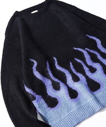 FREAK'S STORE | WEB限定 PENNEY'S×FREAK'S STORE/ぺニーズ 別注 ビッグシルエット モヘヤタッチ クルーネック シャギーニット/レオパード/チェッカー(ニット/セーター)