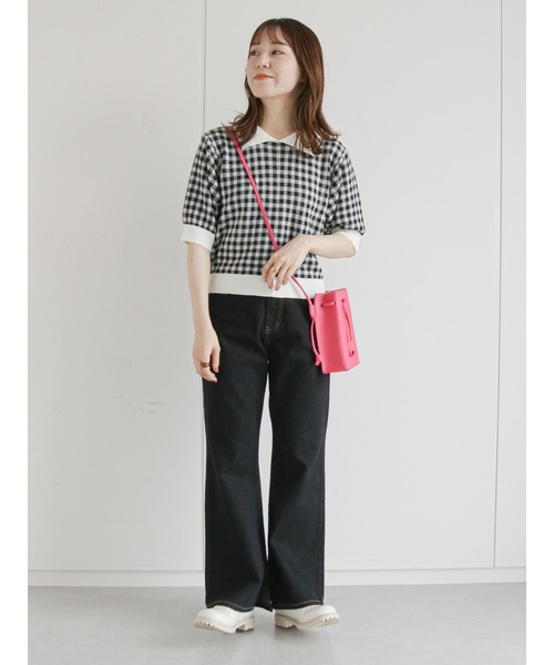 ehka sopo（エヘカソポ）の「裾スリットデニムパンツ（その他パンツ・レディース・ブラック/ネイビー/サックスブルー・ﾌﾘ-）」の17枚目の写真