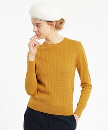 ベーシックケーブルニットプルオーバー