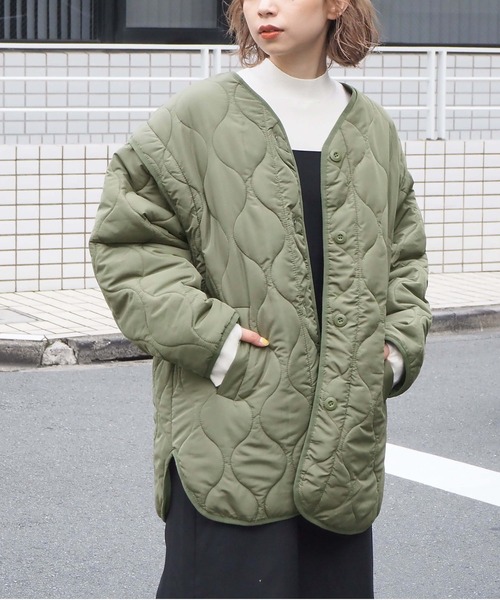 tiptop（ティップトップ）の「2wayキルティングブルゾン/ベスト（ブルゾン・レディース・ブラック/カーキ/アイボリー・FREE）」の17枚目の写真