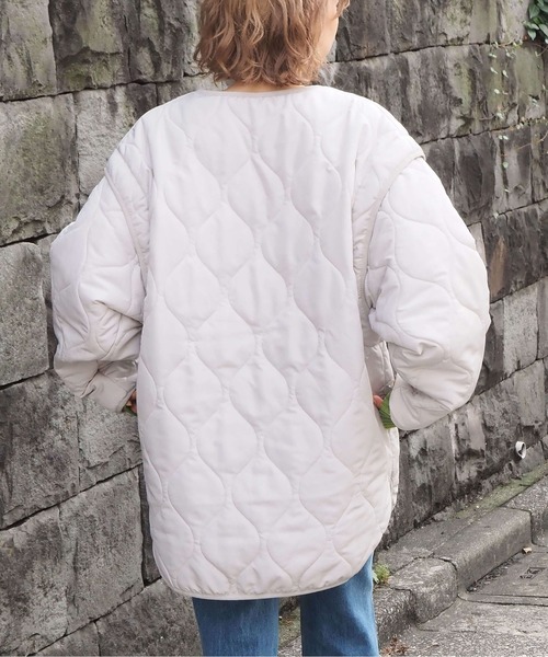 tiptop（ティップトップ）の「2wayキルティングブルゾン/ベスト（ブルゾン・レディース・ブラック/カーキ/アイボリー・FREE）」の7枚目の写真