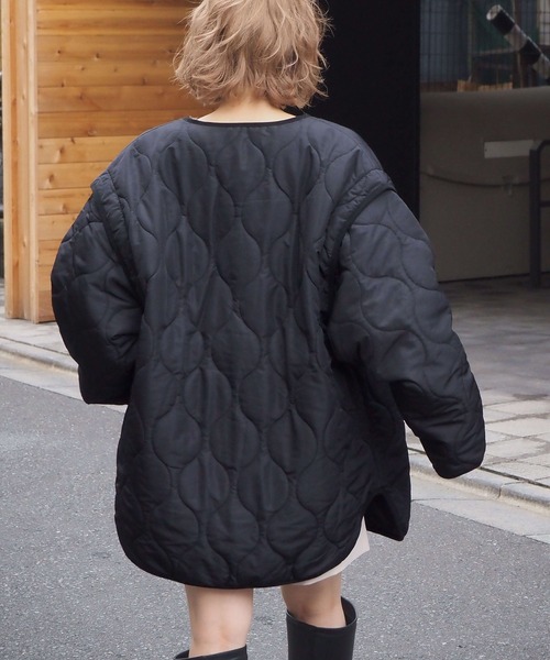 tiptop（ティップトップ）の「2wayキルティングブルゾン/ベスト（ブルゾン・レディース・ブラック/カーキ/アイボリー・FREE）」の16枚目の写真