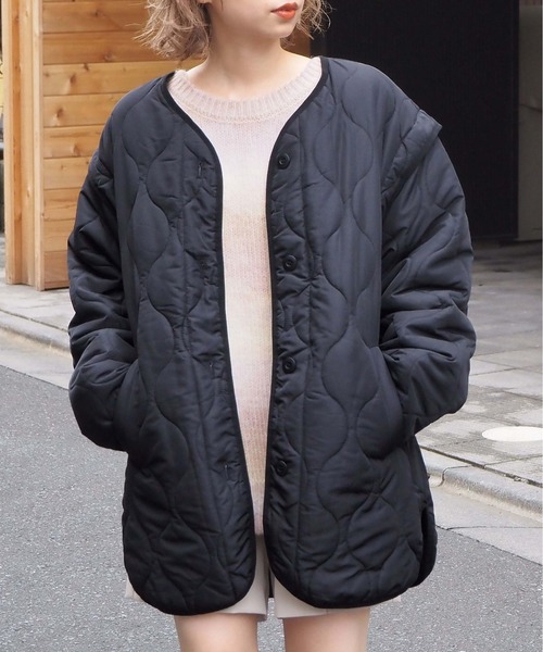 tiptop（ティップトップ）の「2wayキルティングブルゾン/ベスト（ブルゾン・レディース・ブラック/カーキ/アイボリー・FREE）」の11枚目の写真