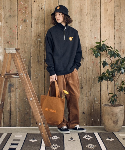 UN-FILLED（アンフィルド）の「mko10830-Juice Logo stitched Tote Bag トートバッグ（トートバッグ・メンズ・ブラック/ブラウン/ナチュラル/カーキ・FREE）」の7枚目の写真