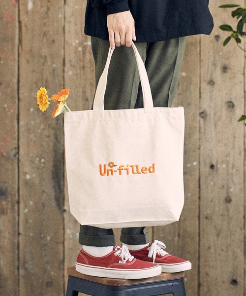 UN-FILLED（アンフィルド）の「mko10830-Juice Logo stitched Tote Bag トートバッグ（トートバッグ・メンズ・ブラック/ブラウン/ナチュラル/カーキ・FREE）」の9枚目の写真
