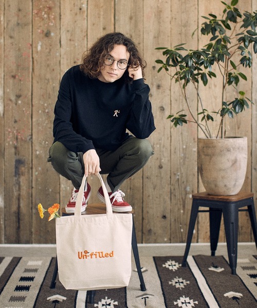 UN-FILLED（アンフィルド）の「mko10830-Juice Logo stitched Tote Bag トートバッグ（トートバッグ・メンズ・ブラック/ブラウン/ナチュラル/カーキ・FREE）」の10枚目の写真