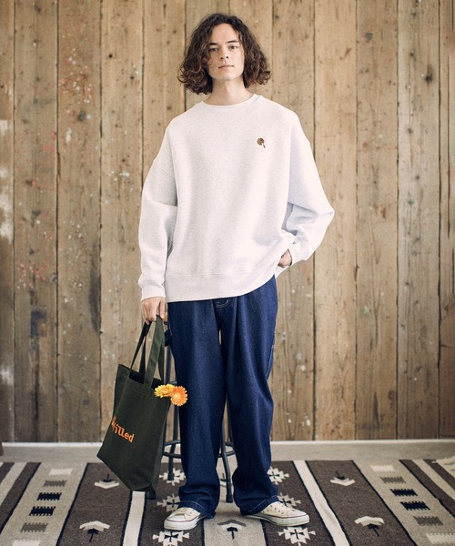 UN-FILLED（アンフィルド）の「mko10830-Juice Logo stitched Tote Bag トートバッグ（トートバッグ・メンズ・ブラック/ブラウン/ナチュラル/カーキ・FREE）」の19枚目の写真