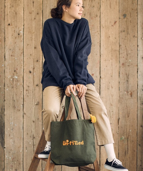 UN-FILLED（アンフィルド）の「mko10830-Juice Logo stitched Tote Bag トートバッグ（トートバッグ・メンズ・ブラック/ブラウン/ナチュラル/カーキ・FREE）」の20枚目の写真