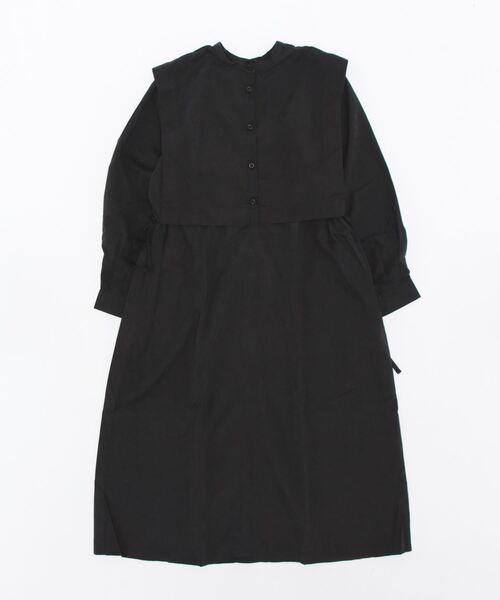 STYLEBLOCK(スタイルブロック)の「ピーチ2WAYレイヤード風ワンピース(ワンピース・レディース・ブラック/モカ/ライトベージュ・M)」の2枚目の写真
