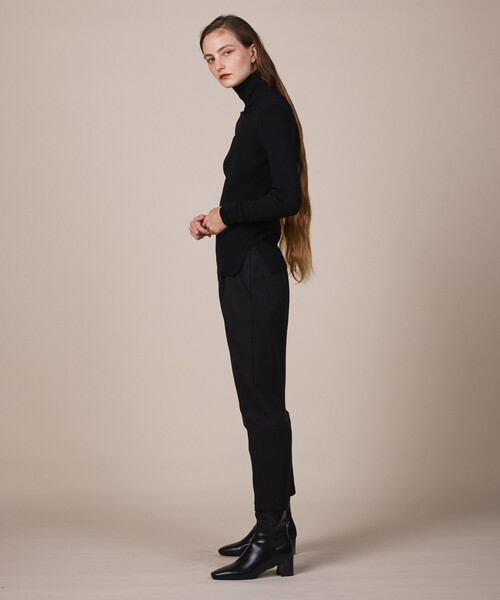 ReNorm（リノーム）の「リブ切替タートルネックニット（ニット/セーター・レディース・ライトグレー/ブラック/オフホワイト・フリー）」の14枚目の写真