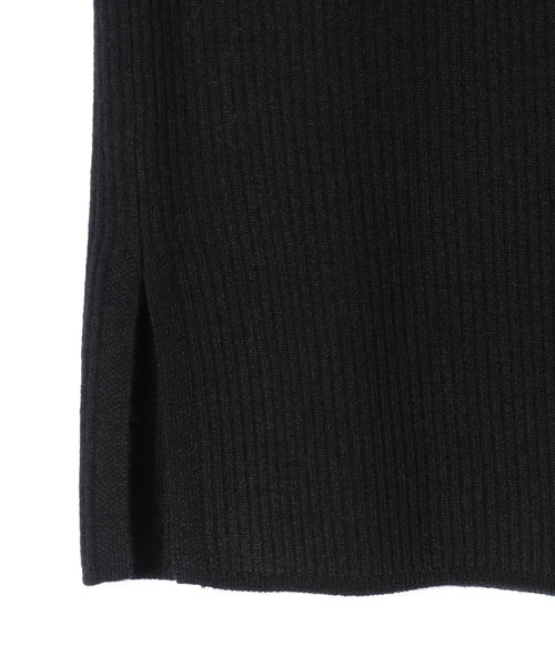 ReNorm（リノーム）の「リブ切替タートルネックニット（ニット/セーター・レディース・ライトグレー/ブラック/オフホワイト・フリー）」の11枚目の写真