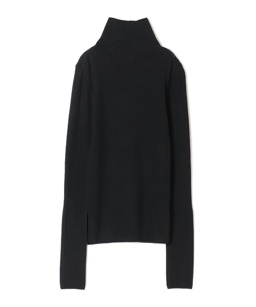 ReNorm（リノーム）の「リブ切替タートルネックニット（ニット/セーター・レディース・ライトグレー/ブラック/オフホワイト・フリー）」の7枚目の写真