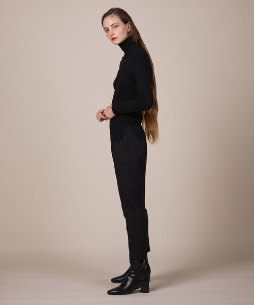 ReNorm（リノーム）の「リブ切替タートルネックニット（ニット/セーター・レディース・ライトグレー/ブラック/オフホワイト・フリー）」の12枚目の写真