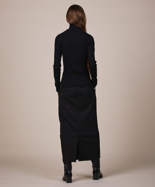 ReNorm（リノーム）の「リブ切替タートルネックニット（ニット/セーター・レディース・ライトグレー/ブラック/オフホワイト・フリー）」の16枚目の写真