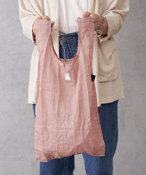 Miffy( ミッフィー)の「ミッフィー チャーム エコバッグ(エコバッグ/サブバッグ・レディース・ピンク/ブラウン/アイボリー・フリー)」の3枚目の写真