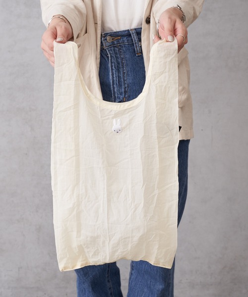 Miffy( ミッフィー)の「ミッフィー チャーム エコバッグ(エコバッグ/サブバッグ・レディース・ピンク/ブラウン/アイボリー・フリー)」の5枚目の写真