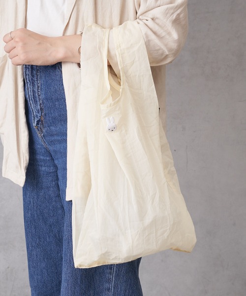 Miffy( ミッフィー)の「ミッフィー チャーム エコバッグ(エコバッグ/サブバッグ・レディース・ピンク/ブラウン/アイボリー・フリー)」の6枚目の写真