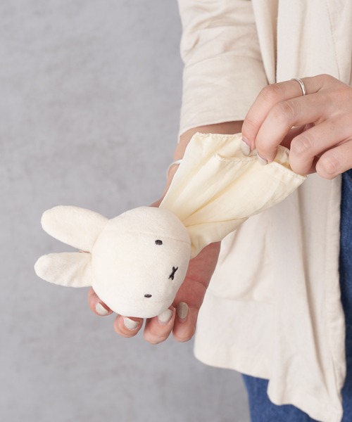 Miffy( ミッフィー)の「ミッフィー チャーム エコバッグ(エコバッグ/サブバッグ・レディース・ピンク/ブラウン/アイボリー・フリー)」の4枚目の写真