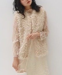 muguet | volume lose fur vest(ダウンベスト)