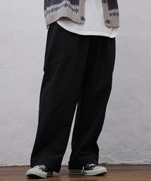 【MinoriTY】裏起毛暖かきれいめワイドパンツ ビッグシルエット スラックス オーバーサイズ メンズ 冬服 バギーパンツ