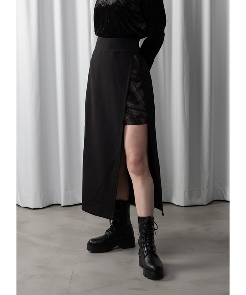 Adoon plain（アドーンプレーン）の「【新柄追加】アソートスリットスカート（スカート・レディース・ブラック系その他/ブラック/ブラウン/その他・MEDIUM/LARGE）」の3枚目の写真