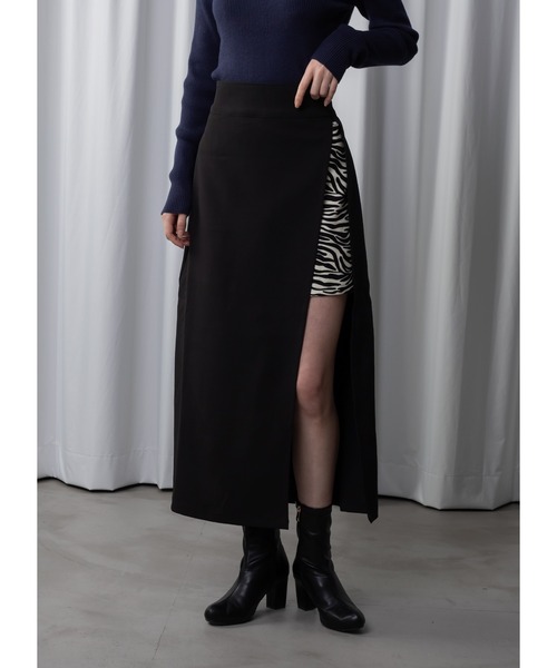 Adoon plain（アドーンプレーン）の「【新柄追加】アソートスリットスカート（スカート・レディース・ブラック系その他/ブラック/ブラウン/その他・MEDIUM/LARGE）」の5枚目の写真