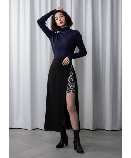 Adoon plain（アドーンプレーン）の「【新柄追加】アソートスリットスカート（スカート・レディース・ブラック系その他/ブラック/ブラウン/その他・MEDIUM/LARGE）」の8枚目の写真