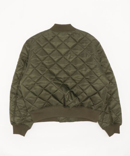 CORISCO(コリスコ)の「ナイロンツイルキルト薄中綿オーバーサイズMA-1(M1)(MA-1・メンズ・オリーブ/ブラック・MEDIUM/LARGE/X-LARGE)」の3枚目の写真