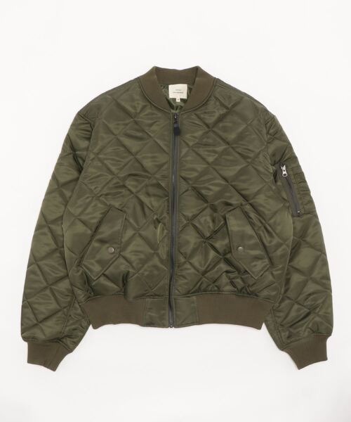 CORISCO(コリスコ)の「ナイロンツイルキルト薄中綿オーバーサイズMA-1(M1)(MA-1・メンズ・オリーブ/ブラック・MEDIUM/LARGE/X-LARGE)」の5枚目の写真