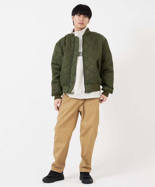 CORISCO(コリスコ)の「ナイロンツイルキルト薄中綿オーバーサイズMA-1(M1)(MA-1・メンズ・オリーブ/ブラック・MEDIUM/LARGE/X-LARGE)」の8枚目の写真